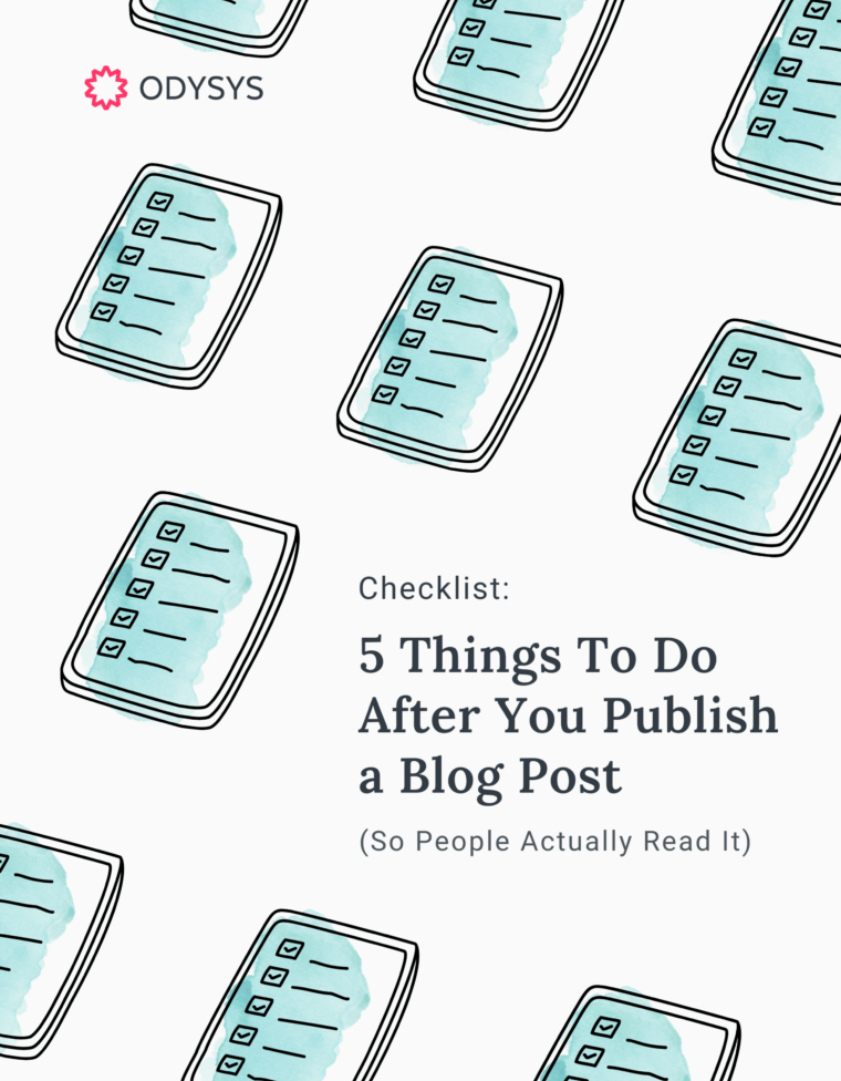 cover image of checklist: 5 Things to Do After You Publish a Blog Post (so people actually read it)